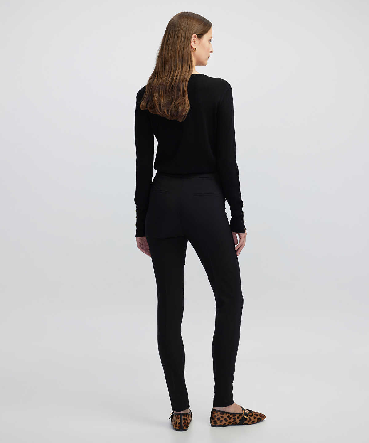 High-Rise Skinny Trousers