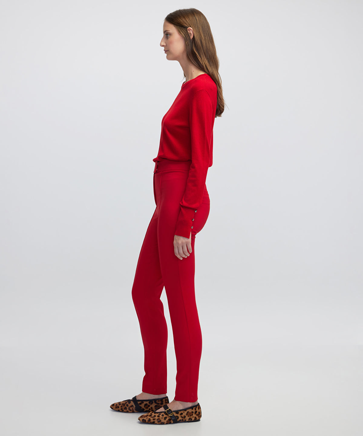 High-Rise Skinny Trousers