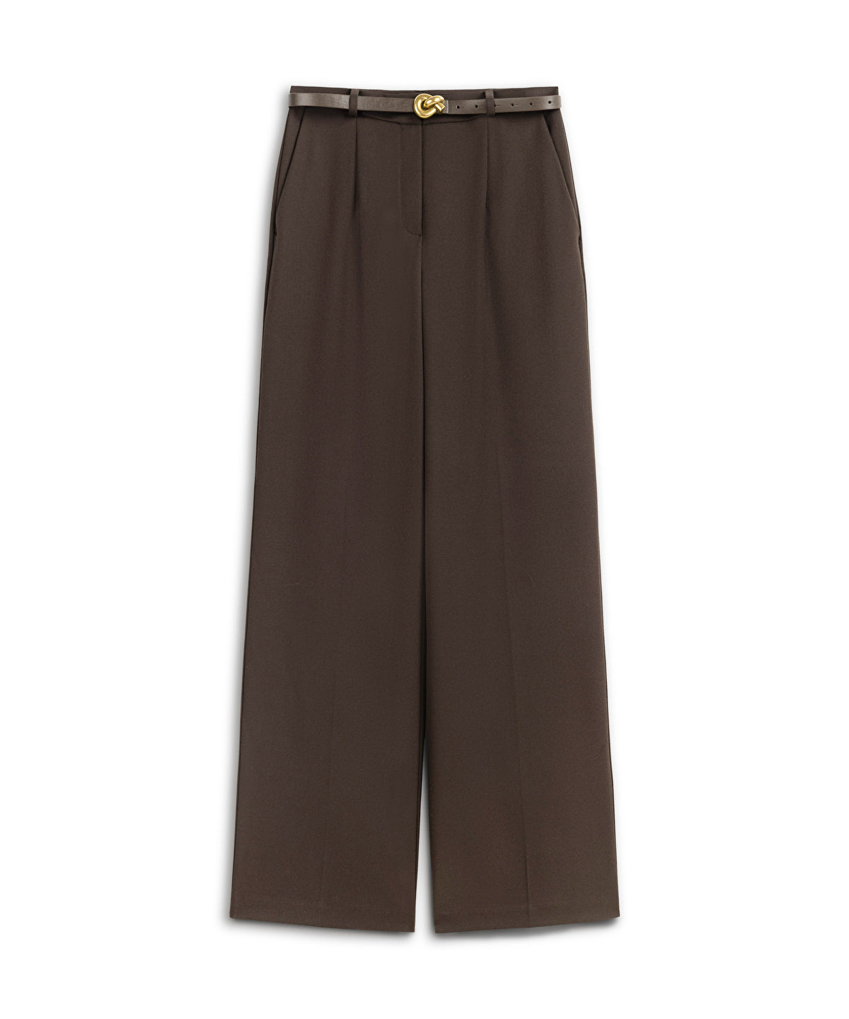 Wide-Leg Press-Crease Trousers