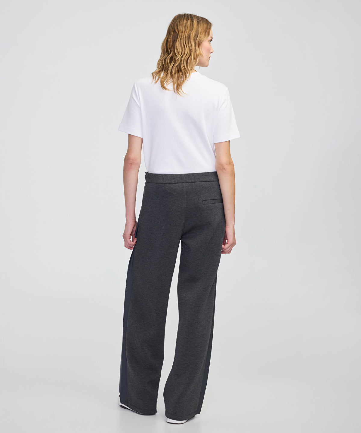 Color-Block Wide-Leg Trousers