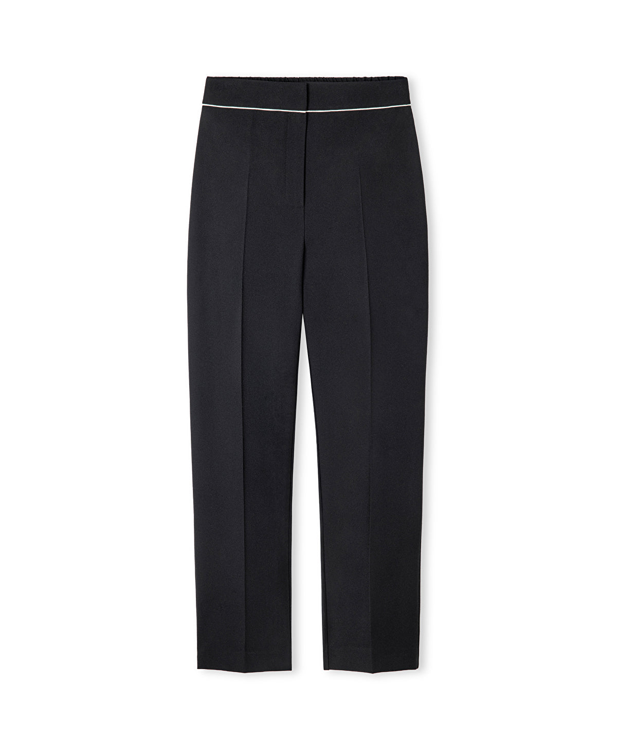 Contrast-Piping Cigarette Trousers