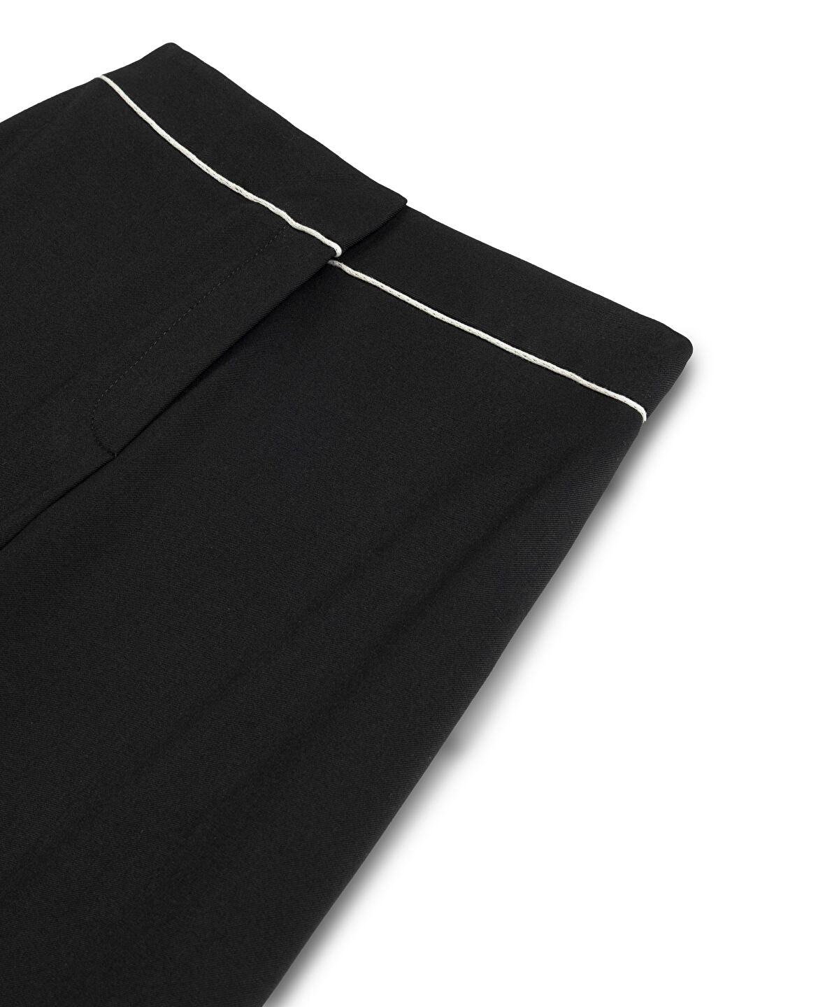 Contrast-Piping Cigarette Trousers