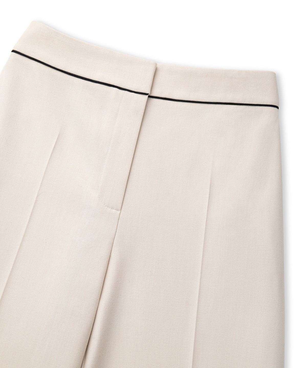 Contrast-Piping Cigarette Trousers