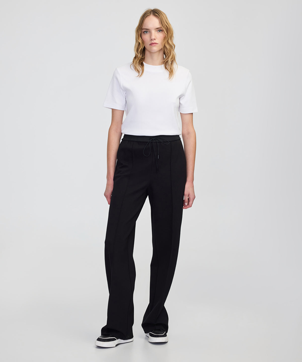 Mixed Wide-Leg Trousers