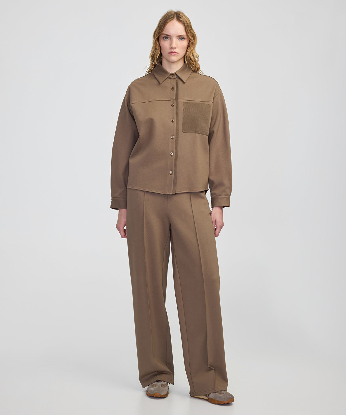 Mixed Wide-Leg Trousers