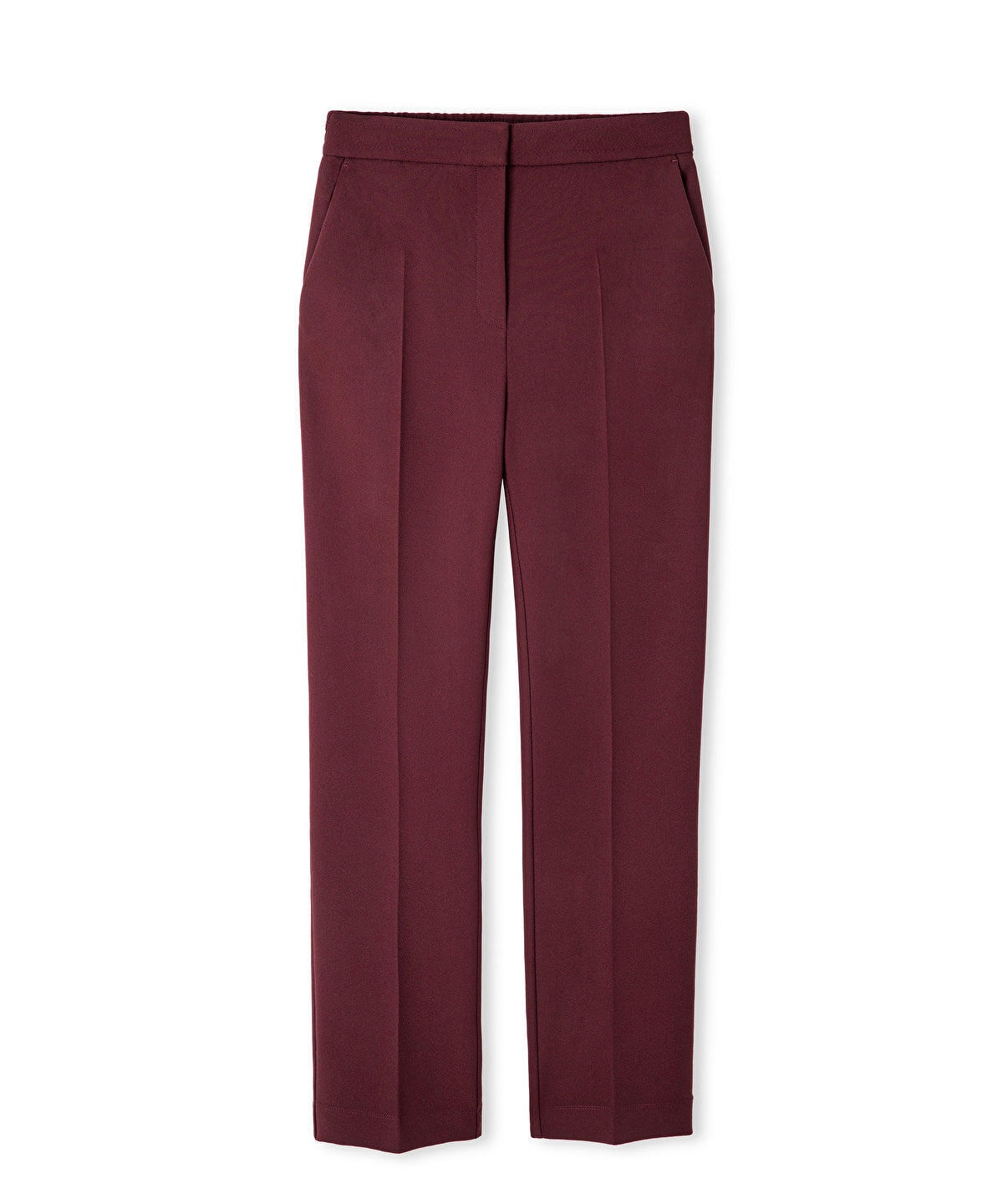 Elastic-Back Cigarette Trousers