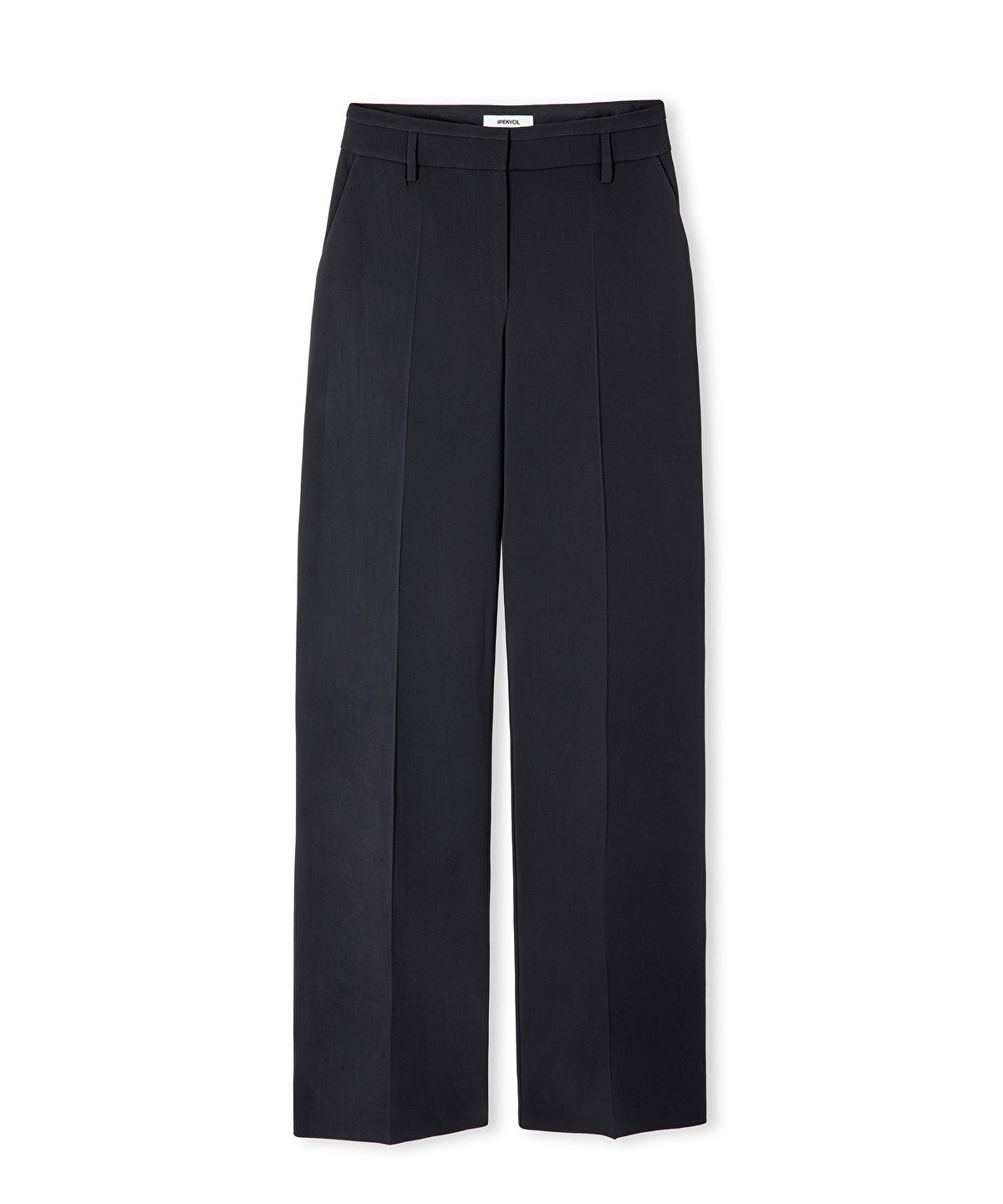 Pressed Crease Wide-Leg Trousers