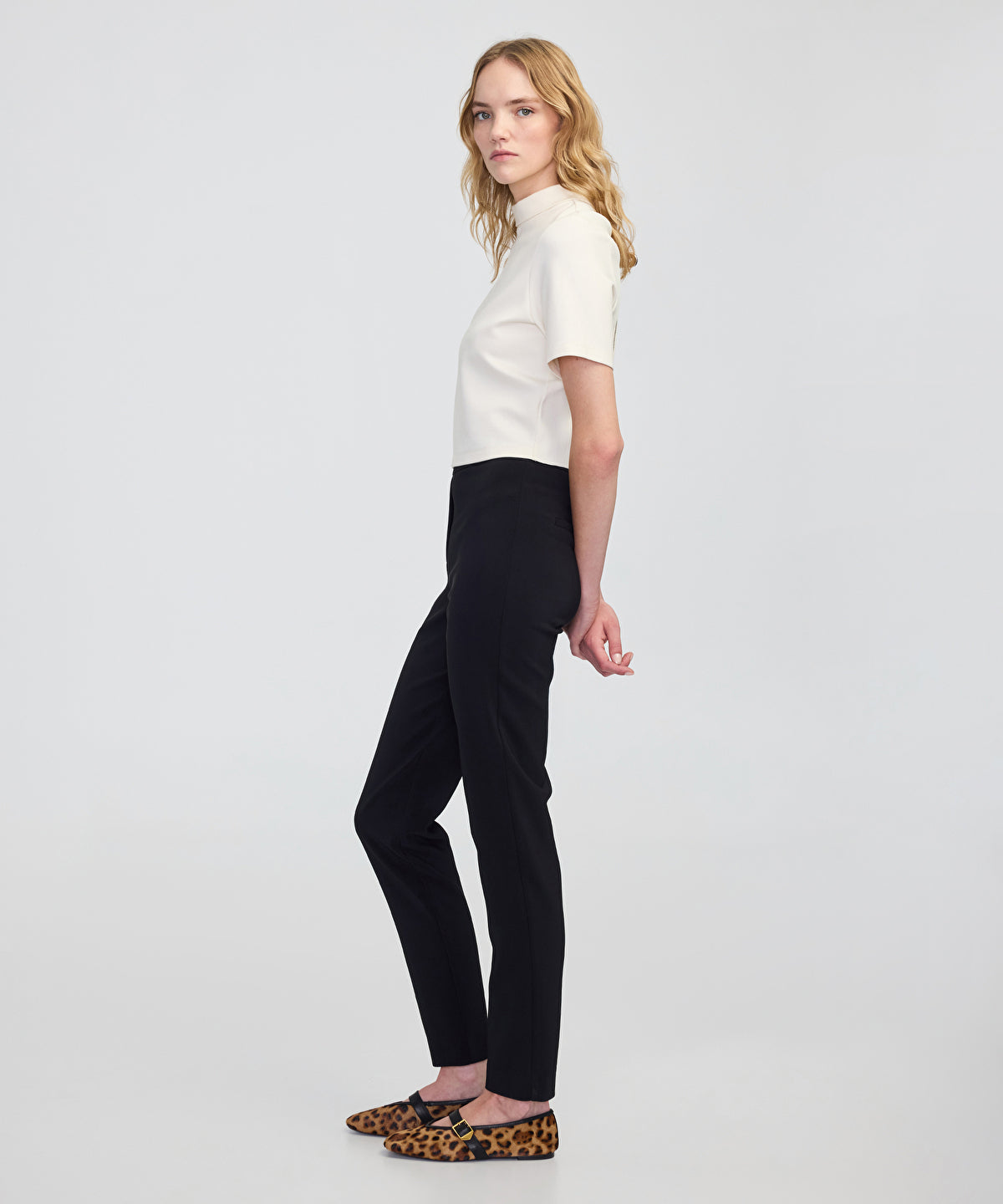 Metallic Stripe Skinny Trousers