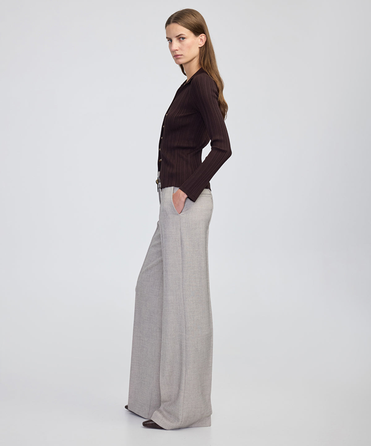 Belted Wide-Leg Trousers