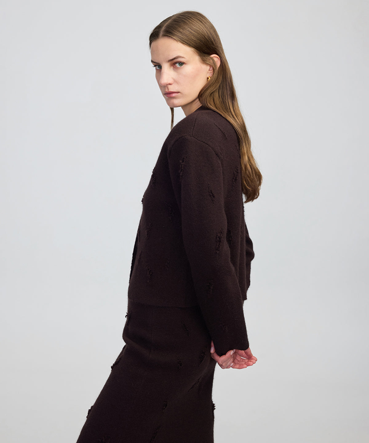 Distressed Knit Jacket