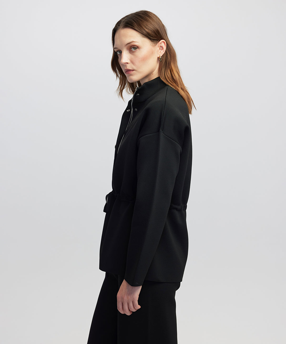 Adjustable Waist Knit Jacket