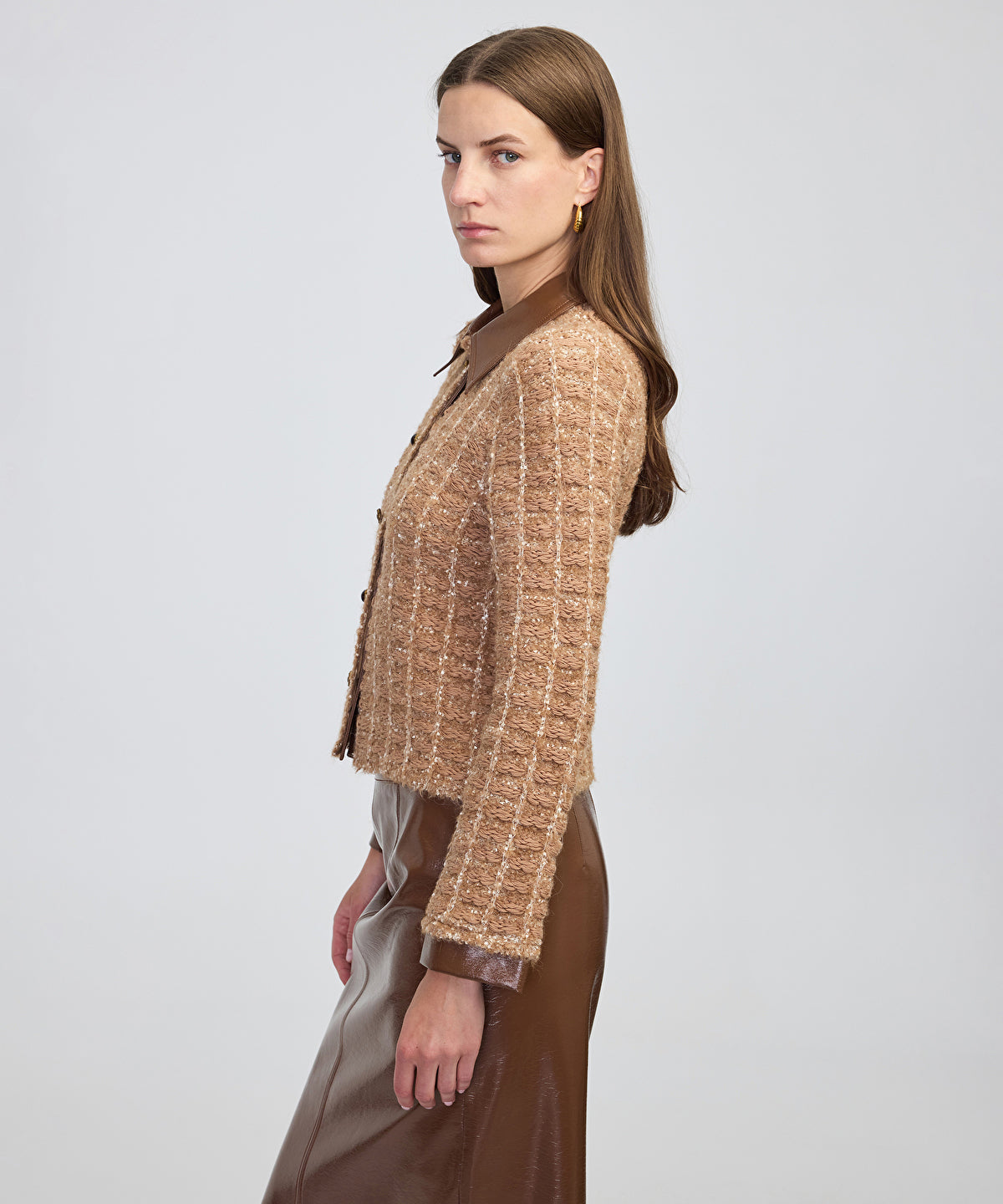 Zoomed Mixed Media Jacket