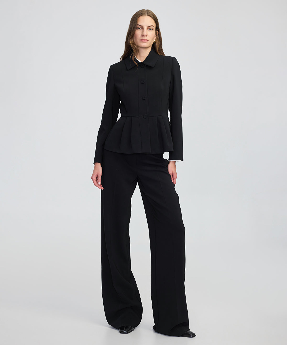 Pleated Peplum Jacket