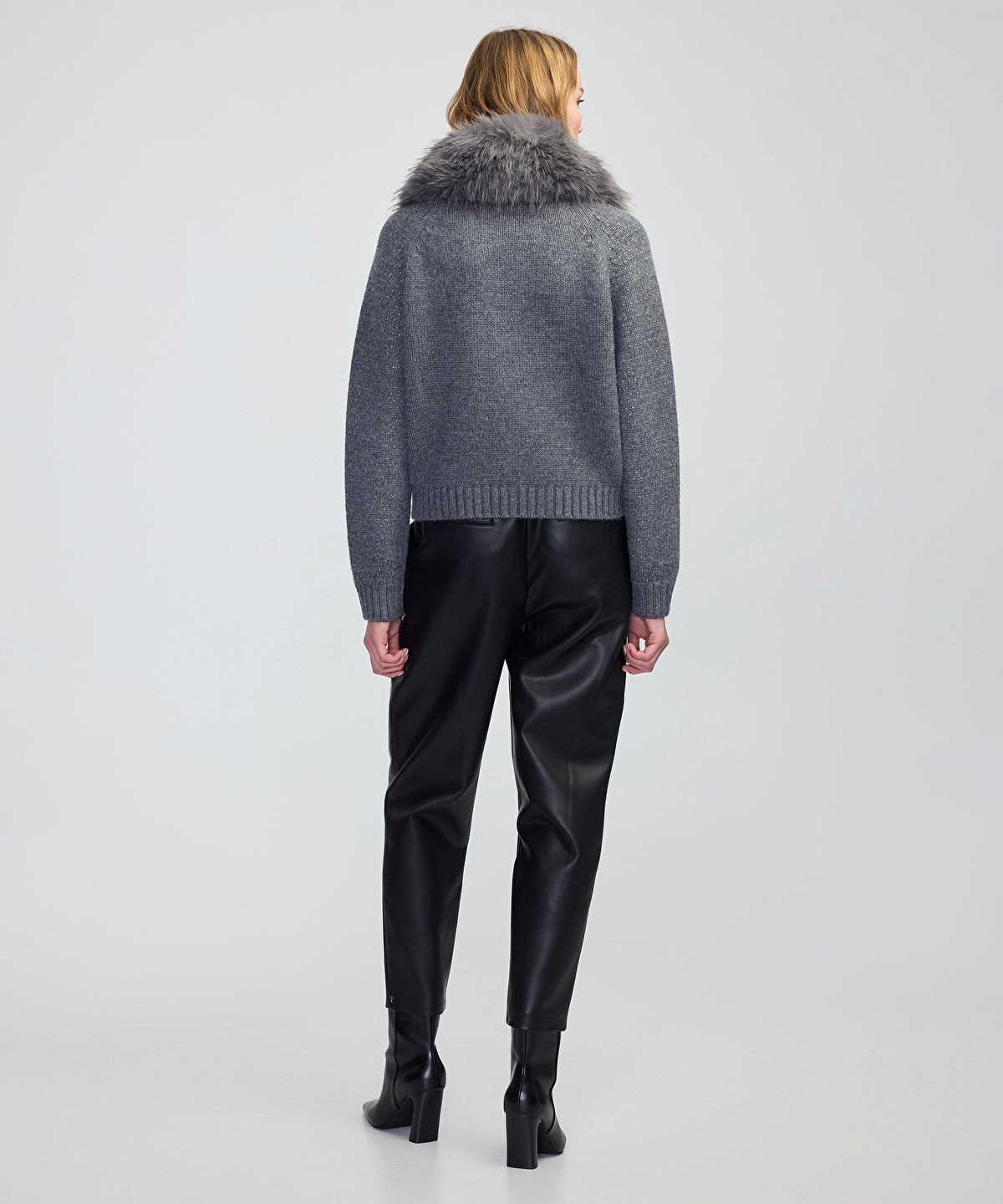 Removable Faux Fur Collar Jacket