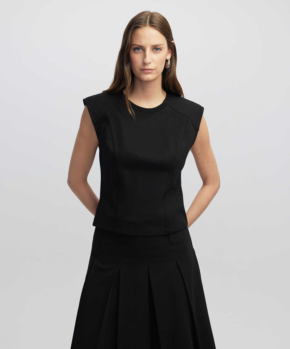 Blouse with Shoulder Pads