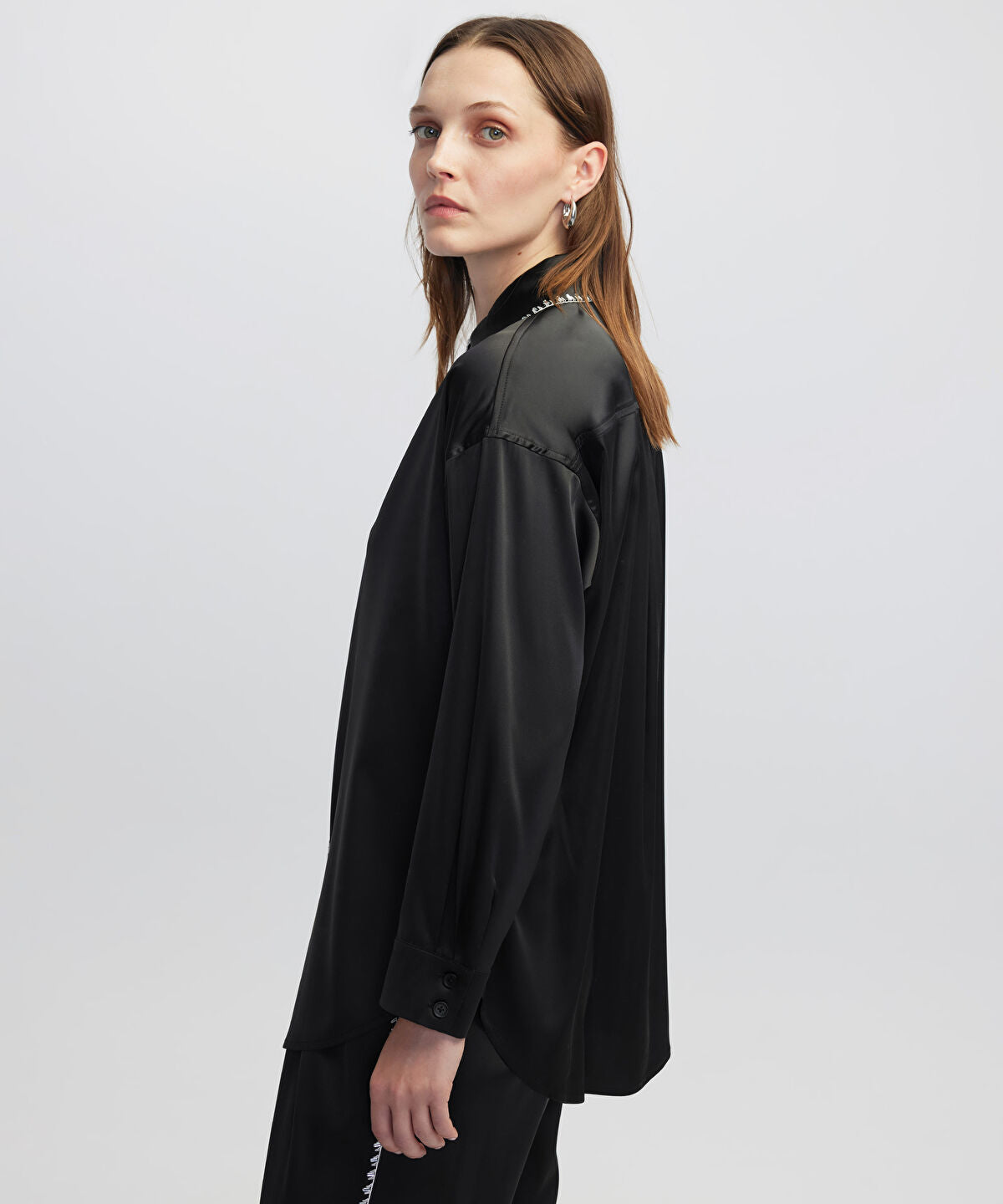 Strass-Trim Blouse