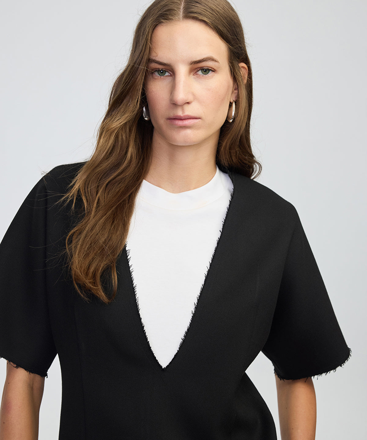 Color-Block Layered Blouse