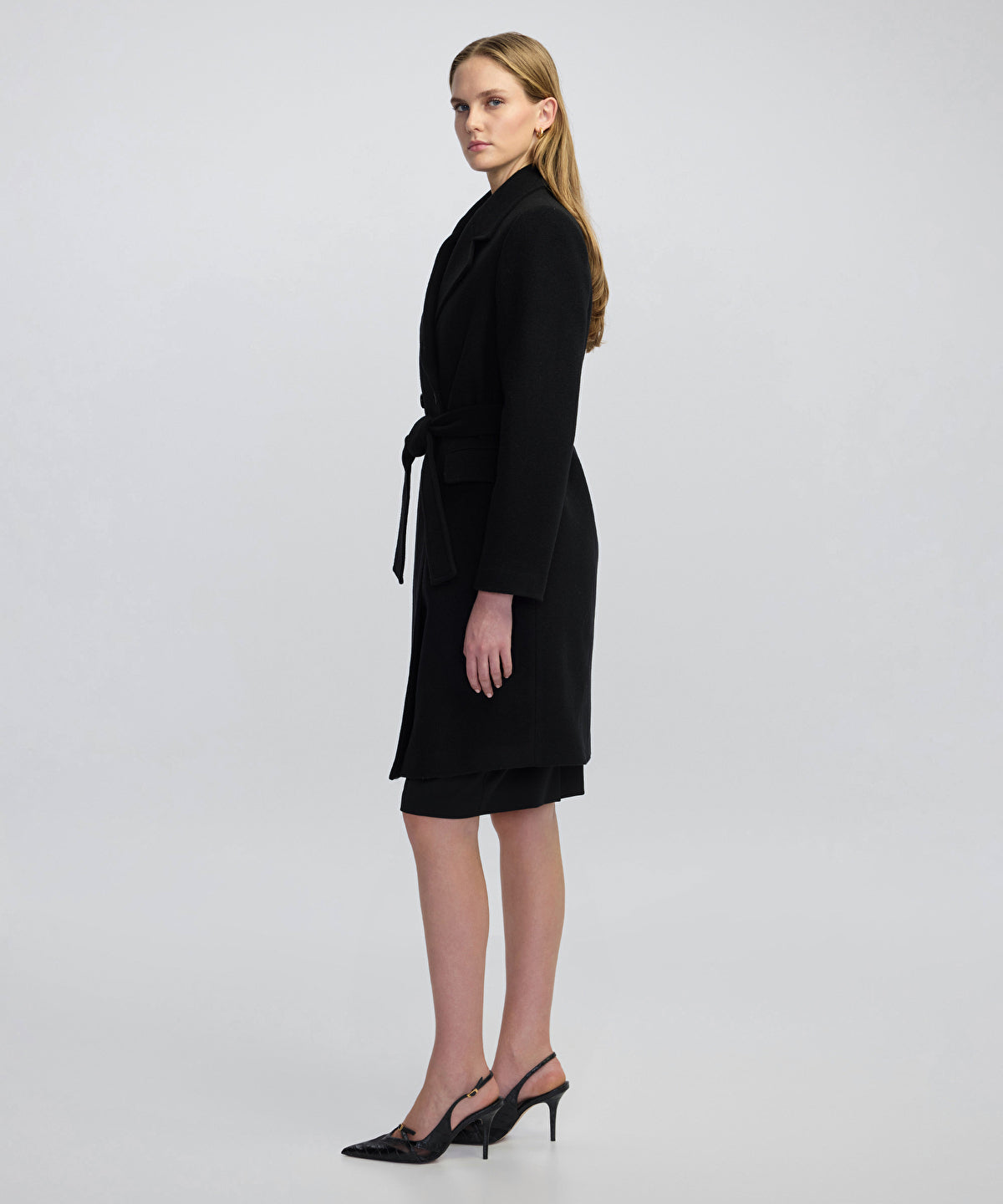 Double-Breasted Coat with Belt