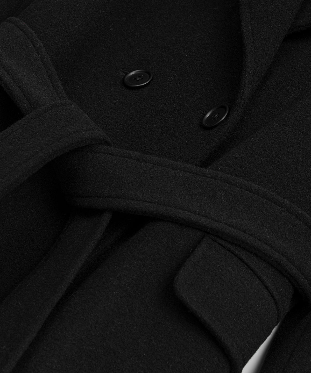 Double-Breasted Coat with Belt