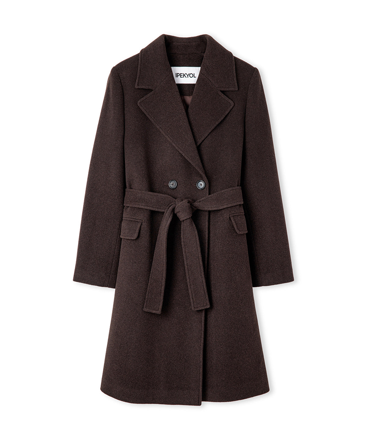 Double-Breasted Coat with Belt