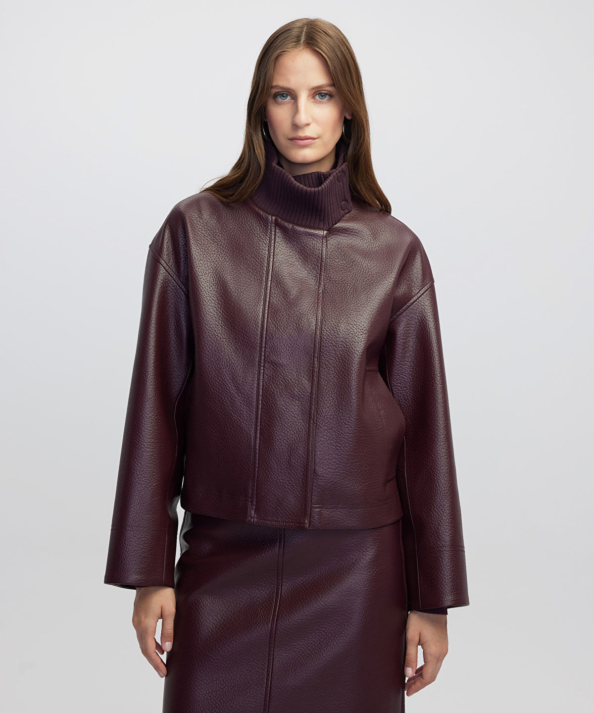 Leather-Effect Coat