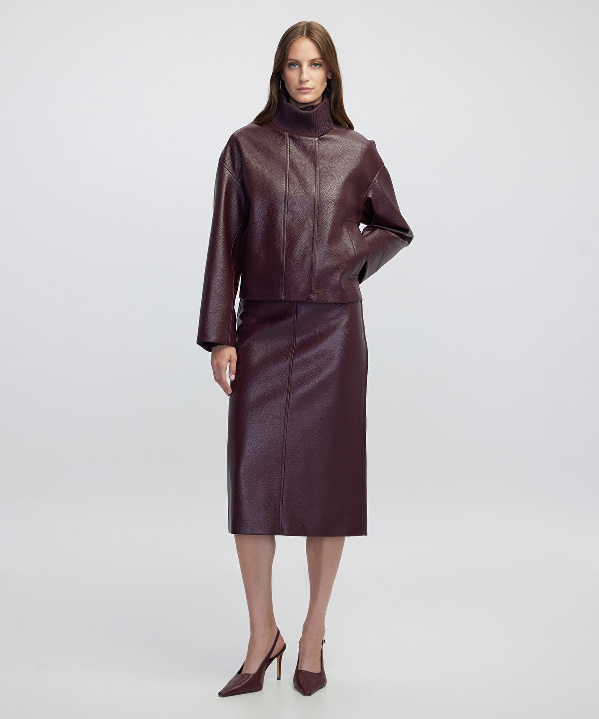 Leather-Effect Coat