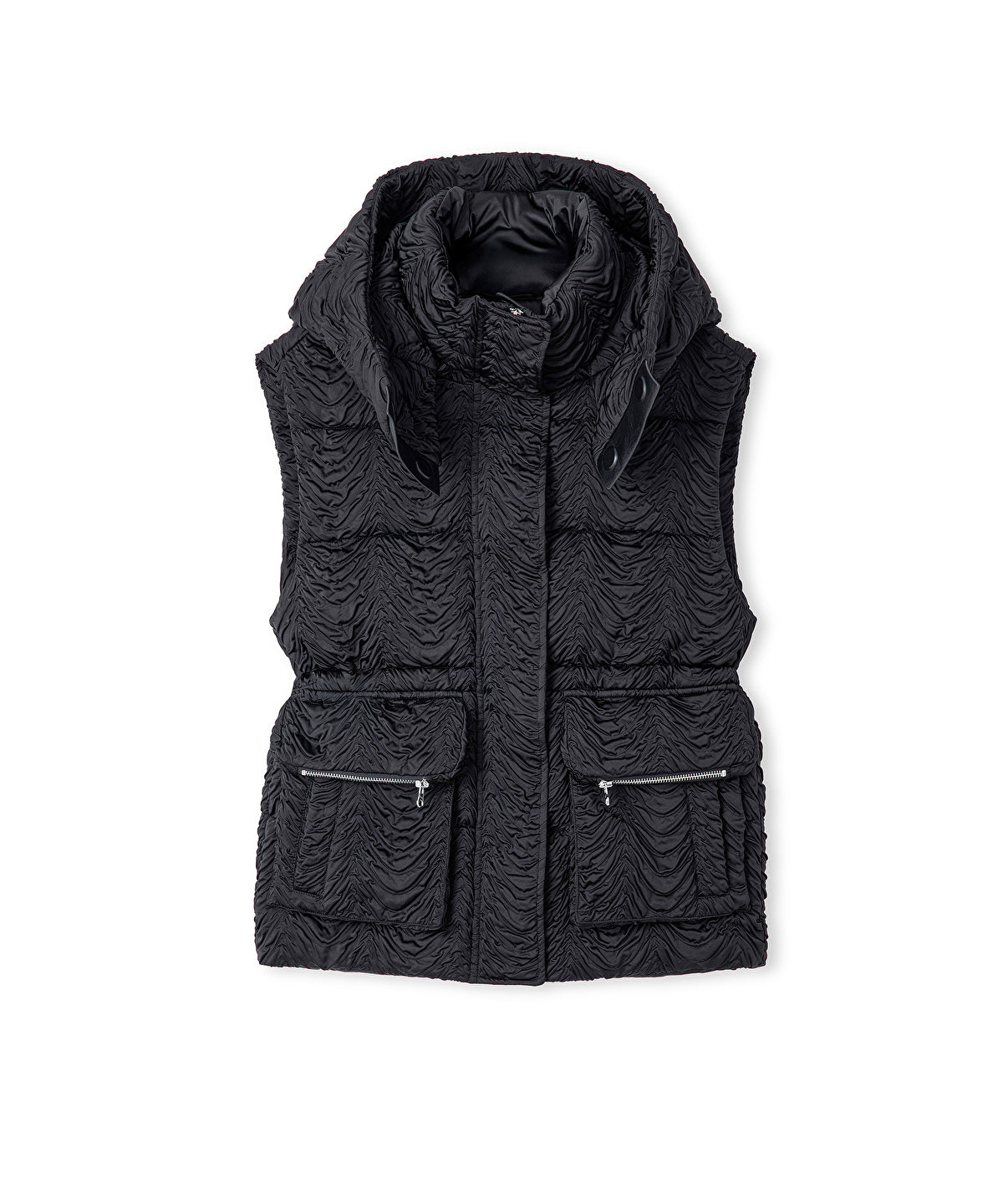 Textured Removable Hooded Vest