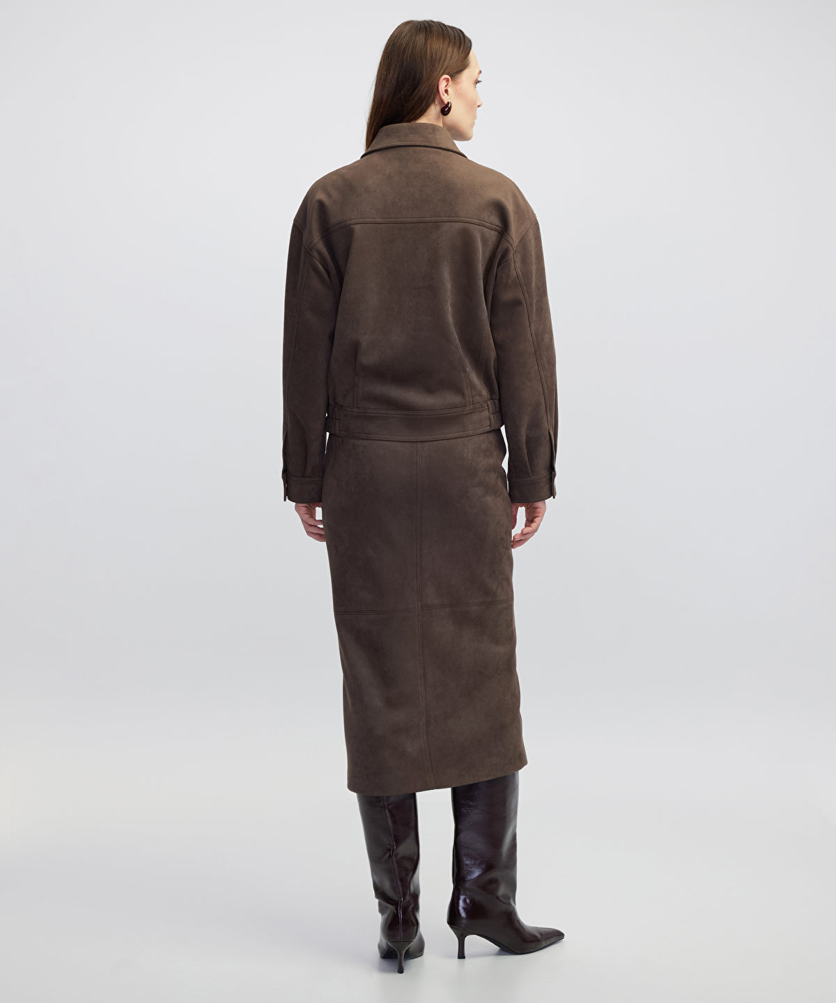Suede-Effect Coat