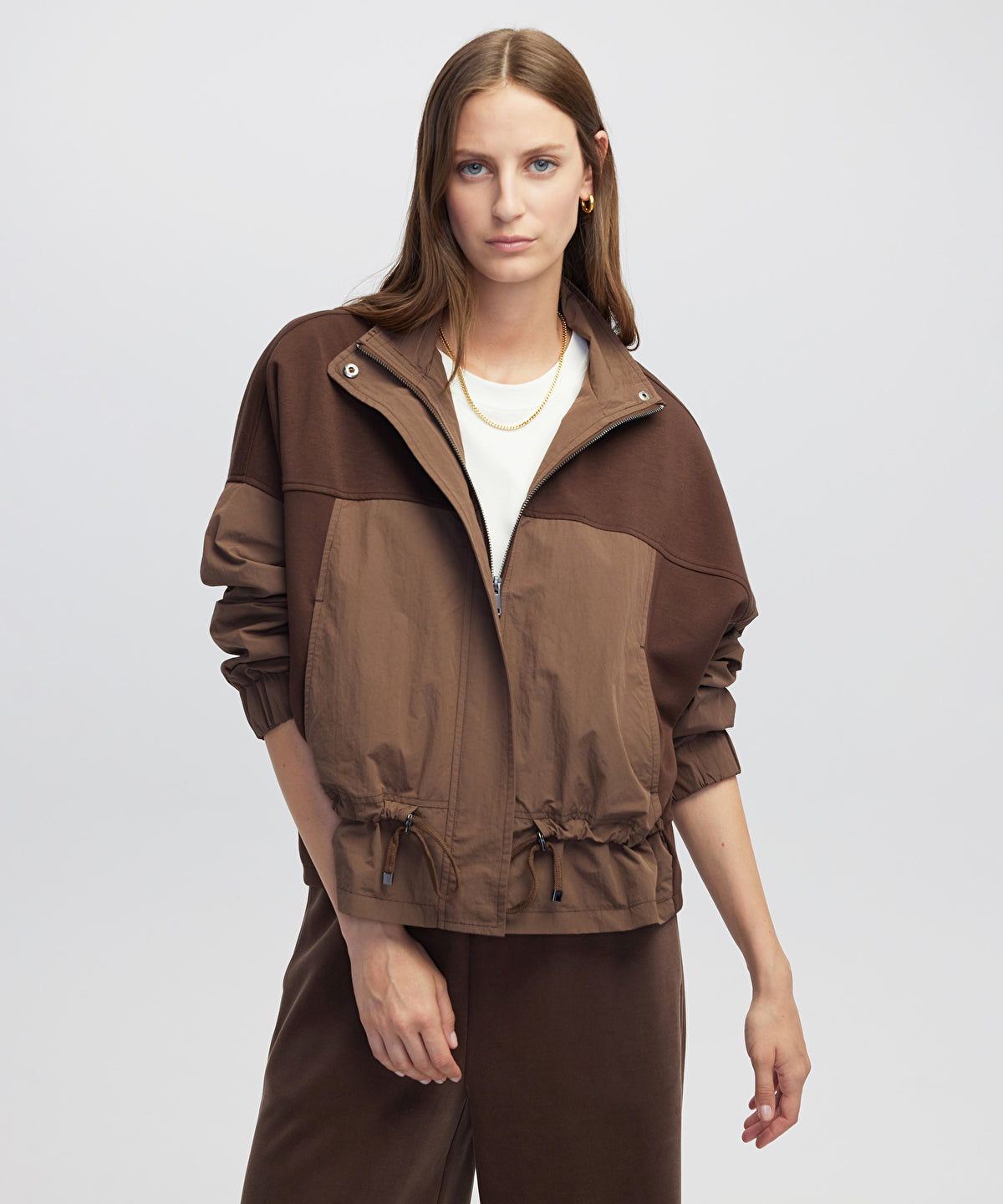 Color-Block Technical Coat