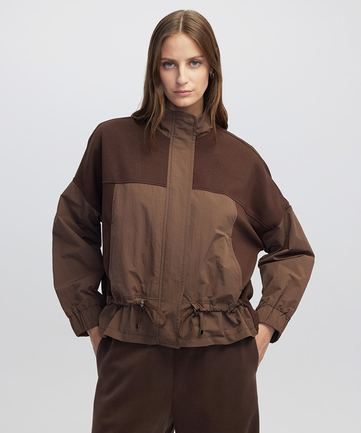 Color-Block Technical Coat