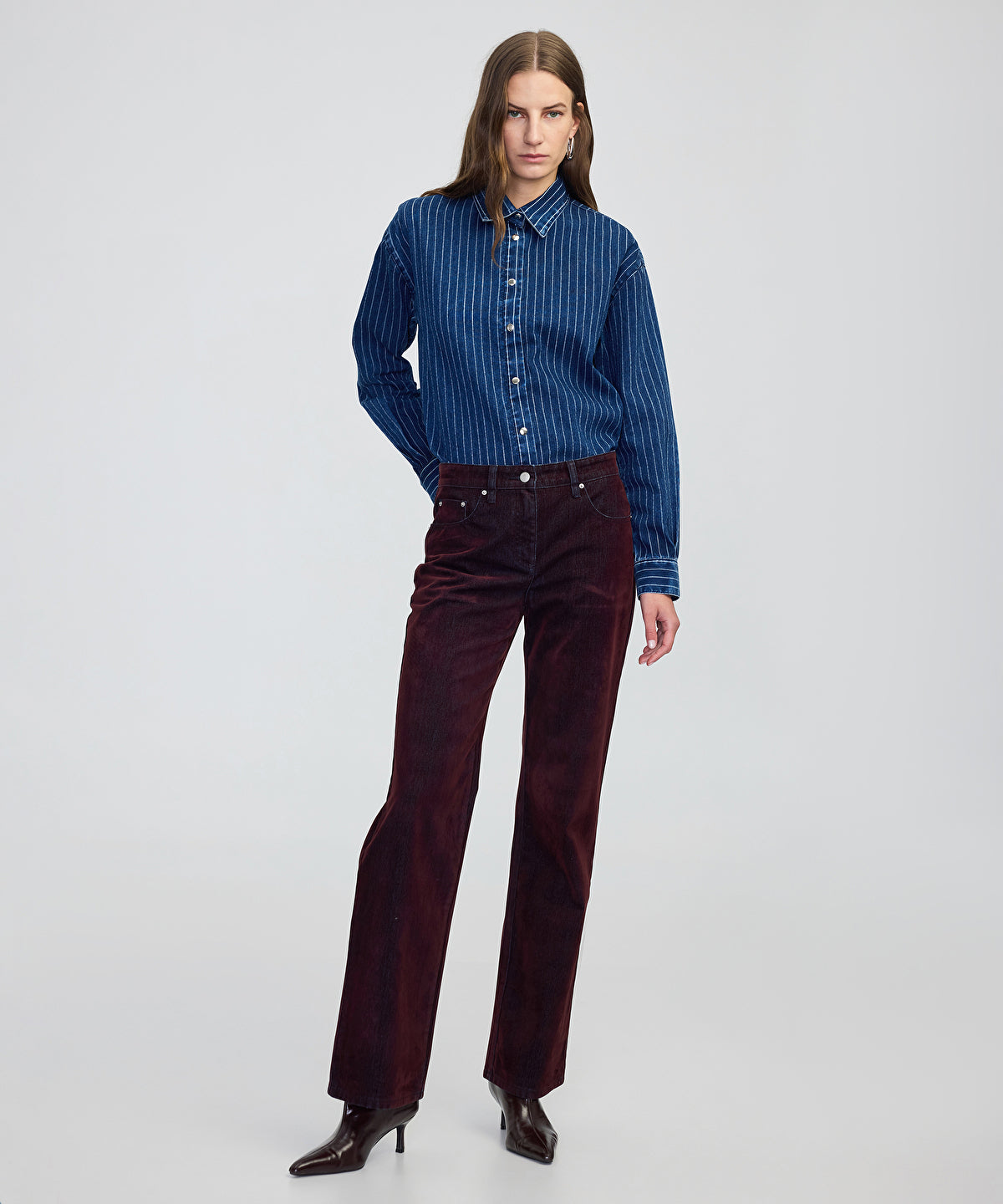 Flocked Wide-Leg Jeans