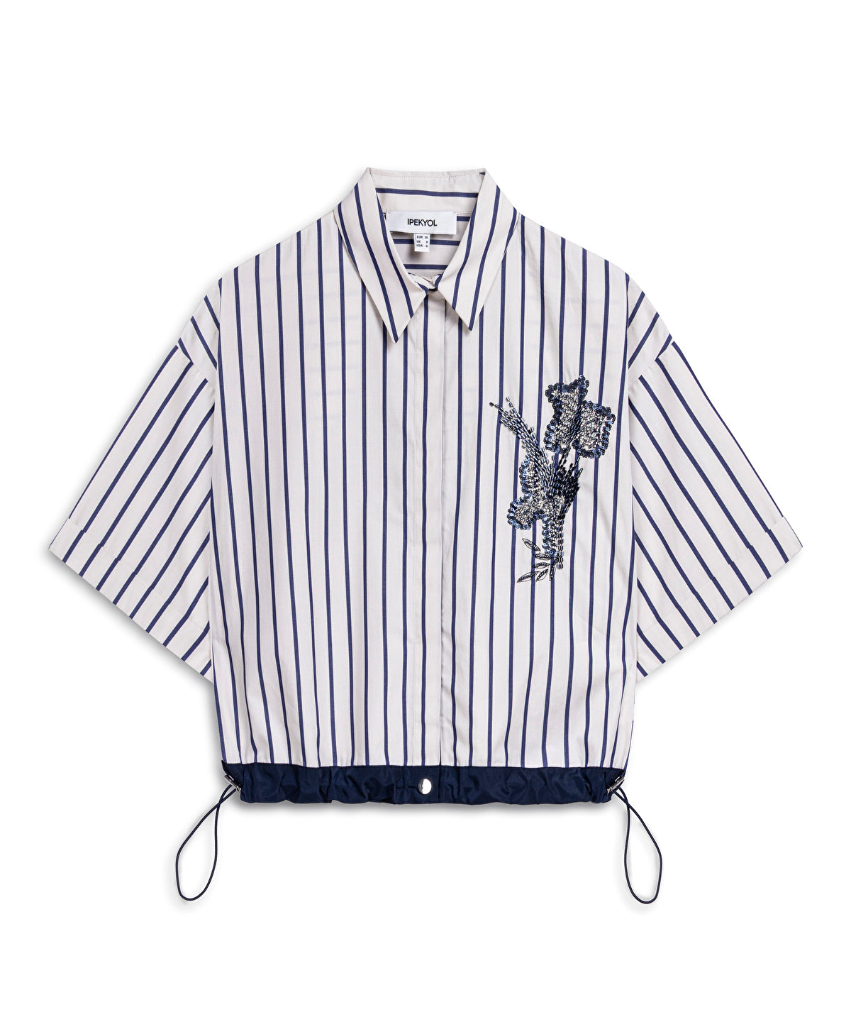 Embroidered Stripe Poplin Shirt