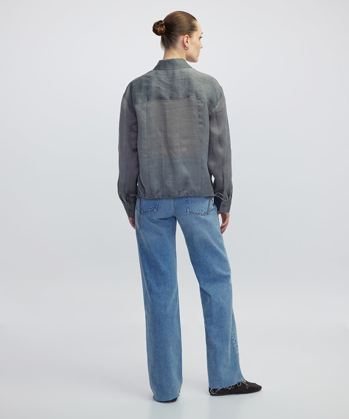 Adjustable Back Hem Shirt