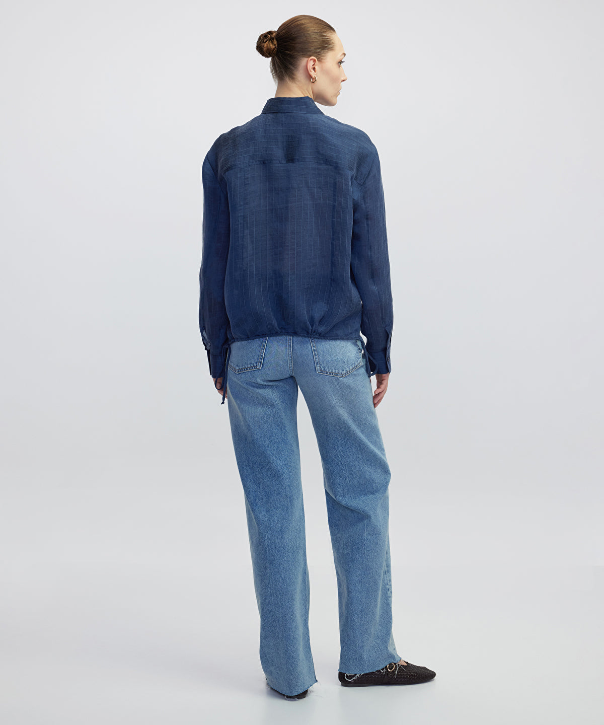 Adjustable Back Hem Shirt