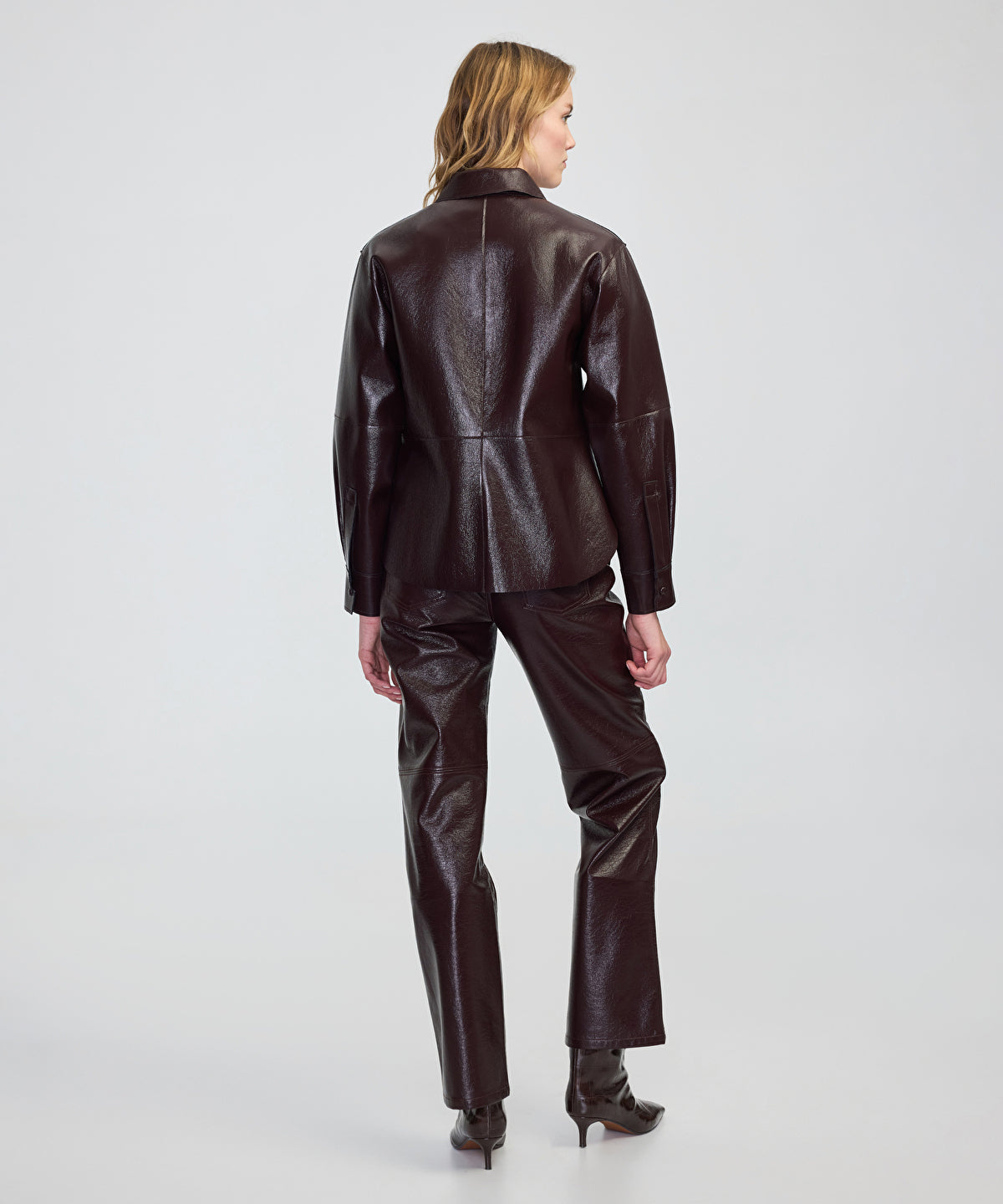 Faux Patent Leather Shirt