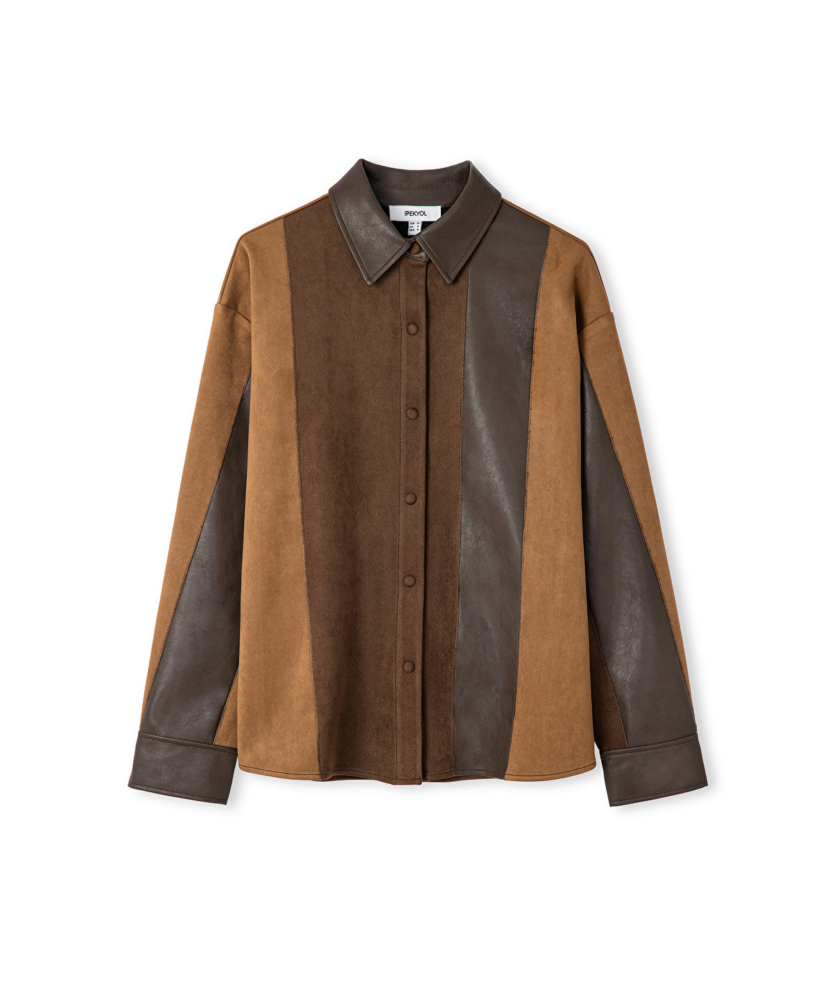 Color-Block Mixed Shirt