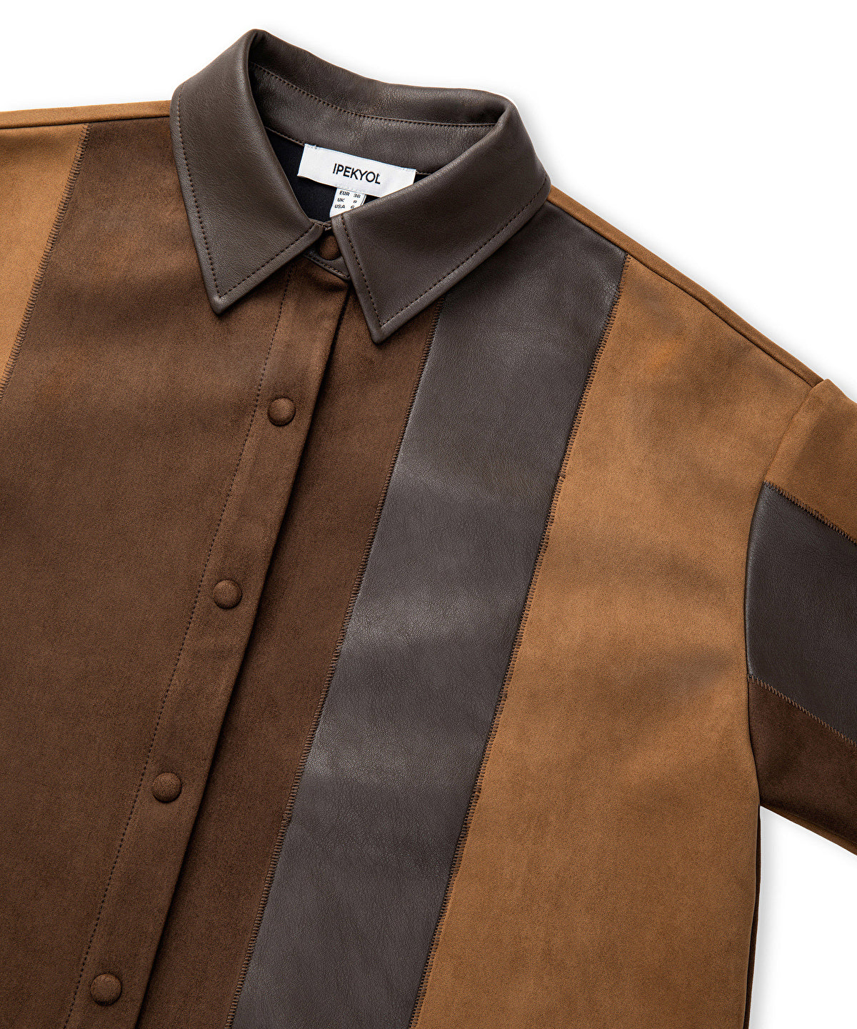 Color-Block Mixed Shirt