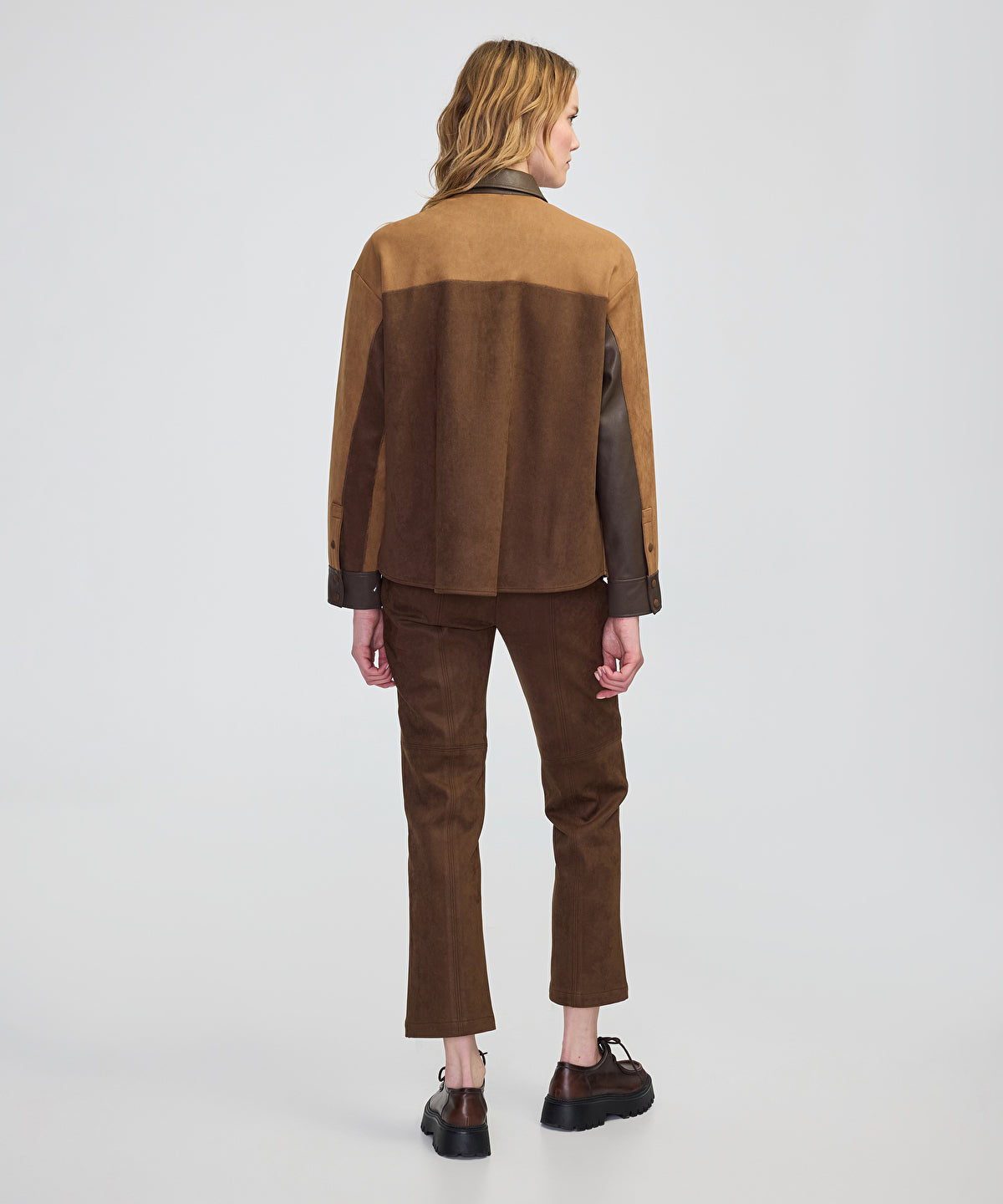 Color-Block Mixed Shirt