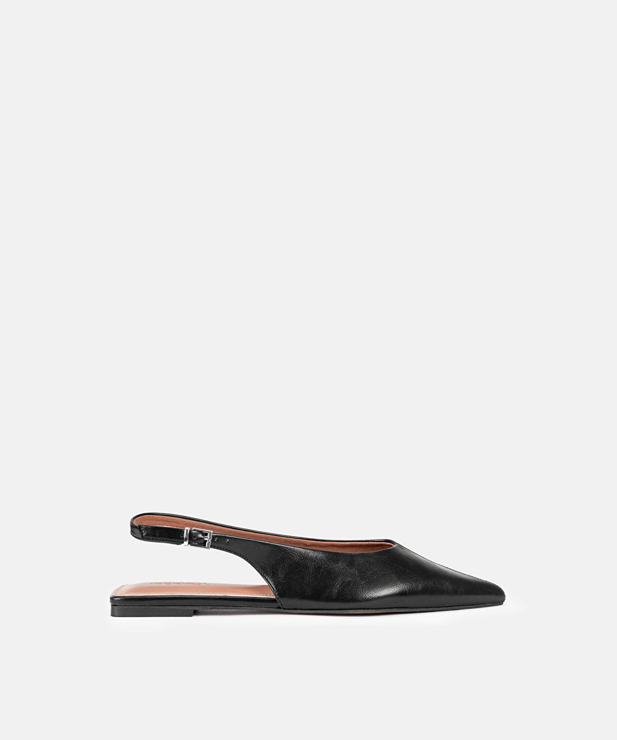 Leather-Effect Flats with Buckles