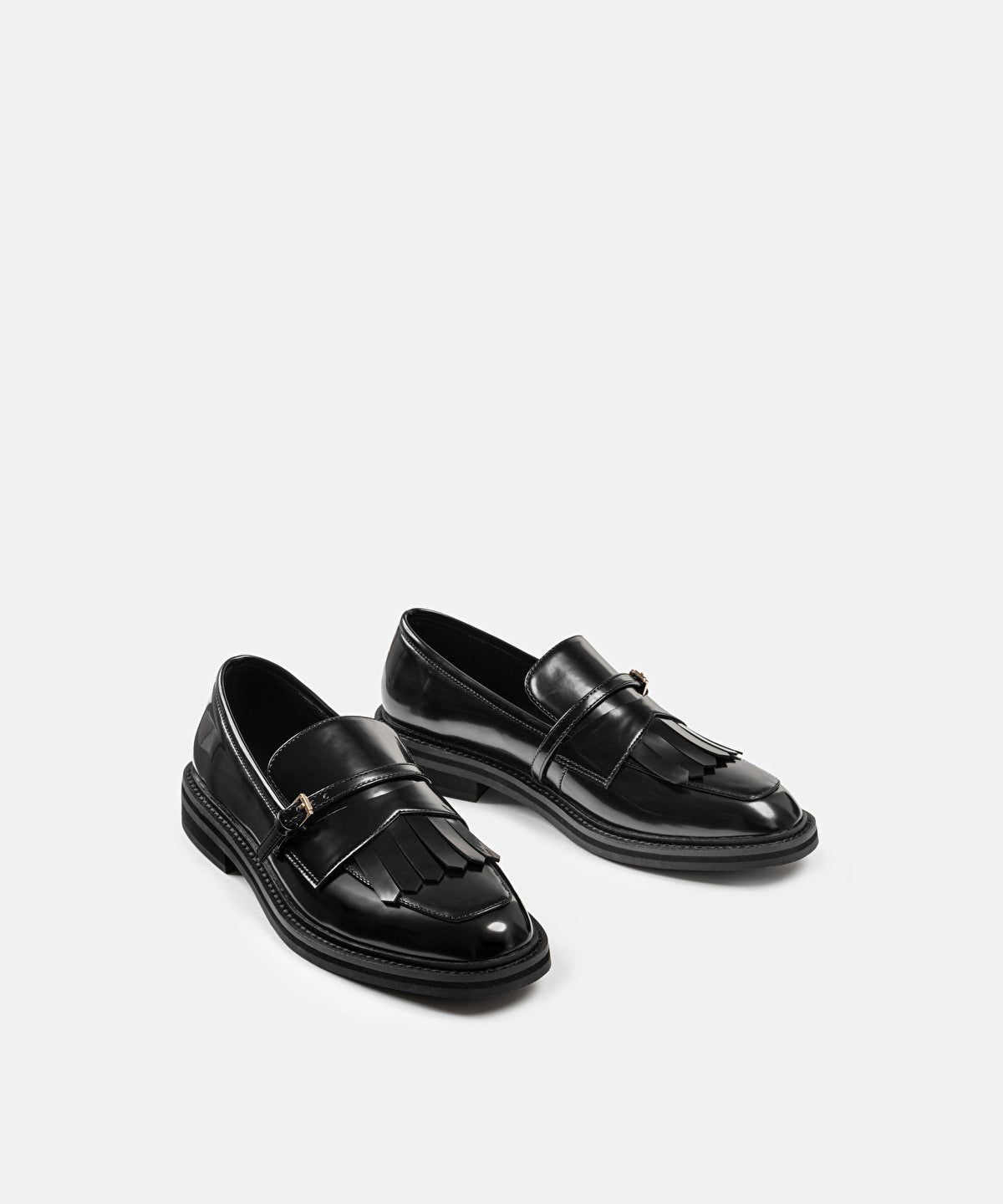 Tassel Loafers with Gold Buckle