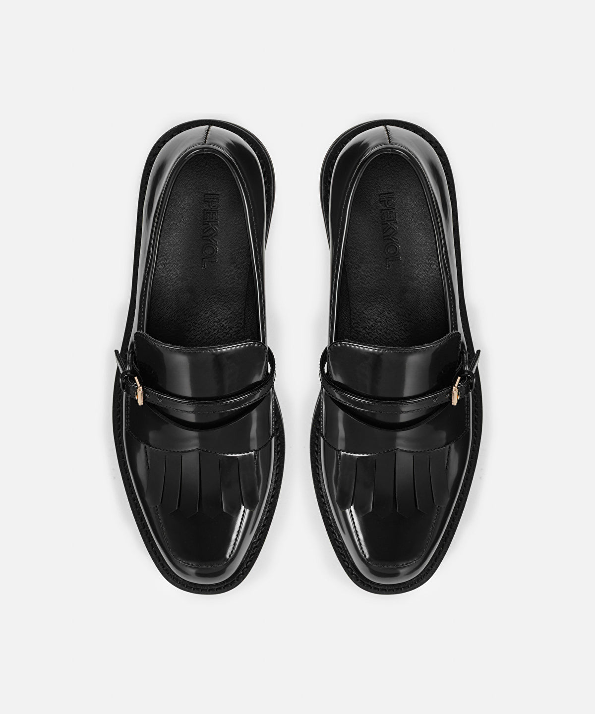 Tassel Loafers with Gold Buckle