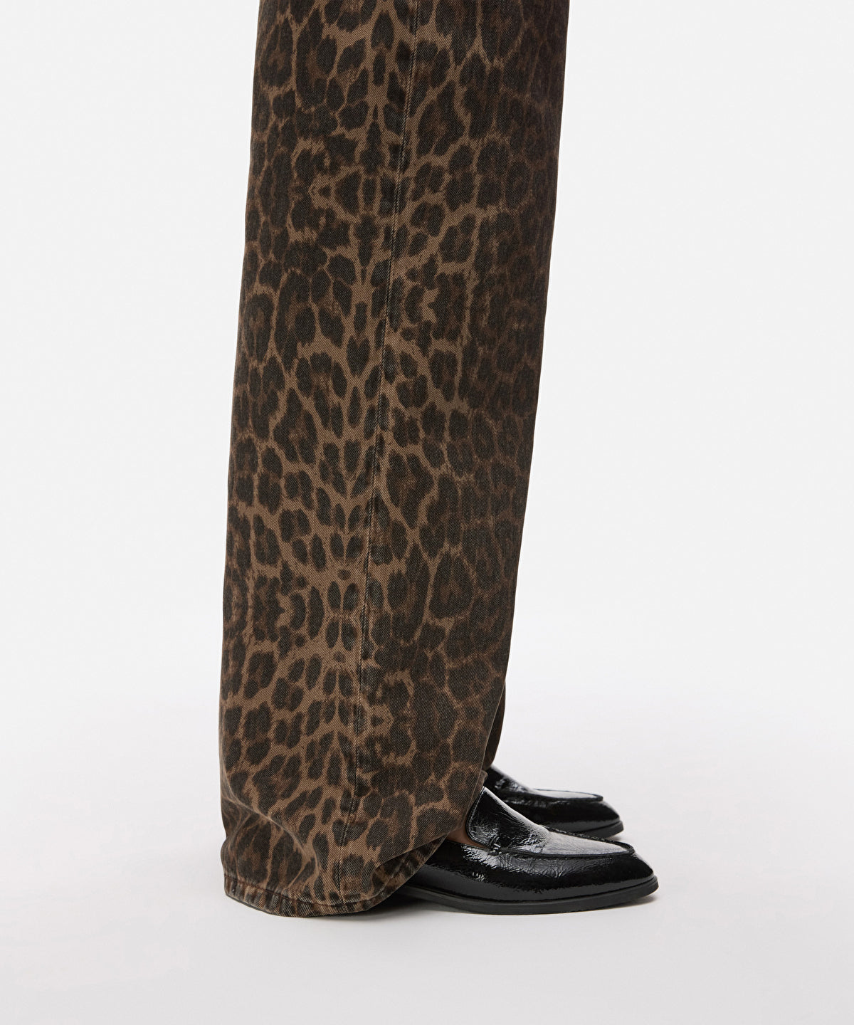 Patent-Effect Textured Loafers