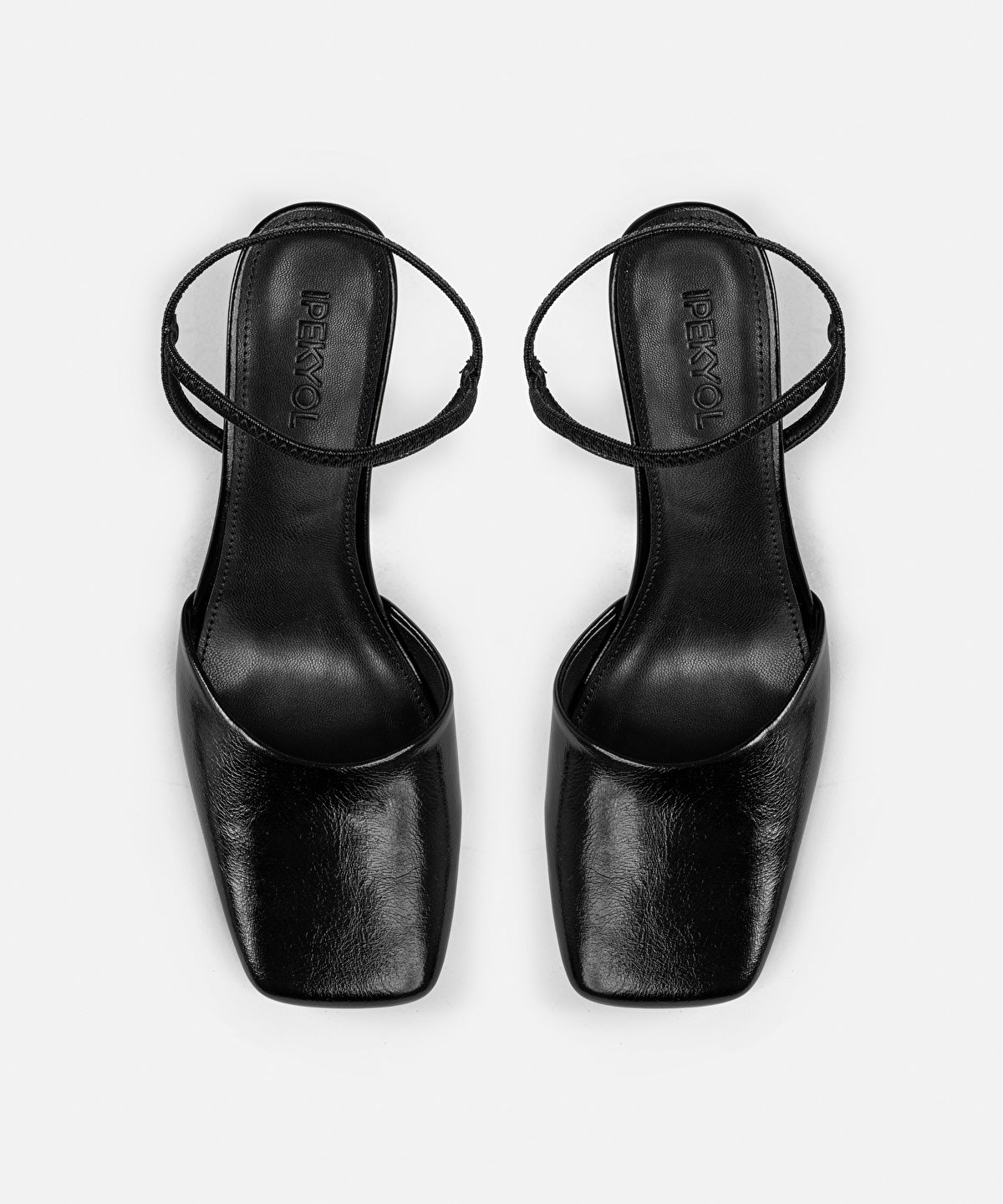 Leather-Effect Shoes with Block Heels