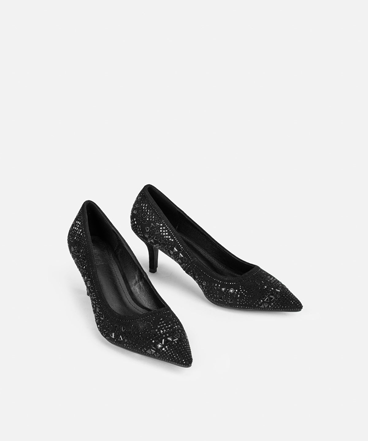 Zoomed Rhinestone Heels