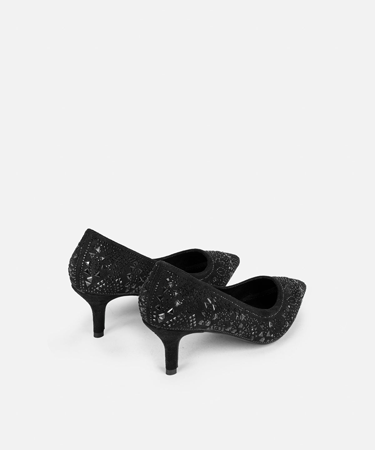 Zoomed Rhinestone Heels
