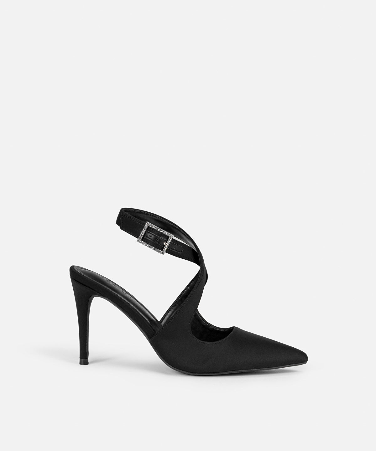 Criss Cross Rhinestone Heels