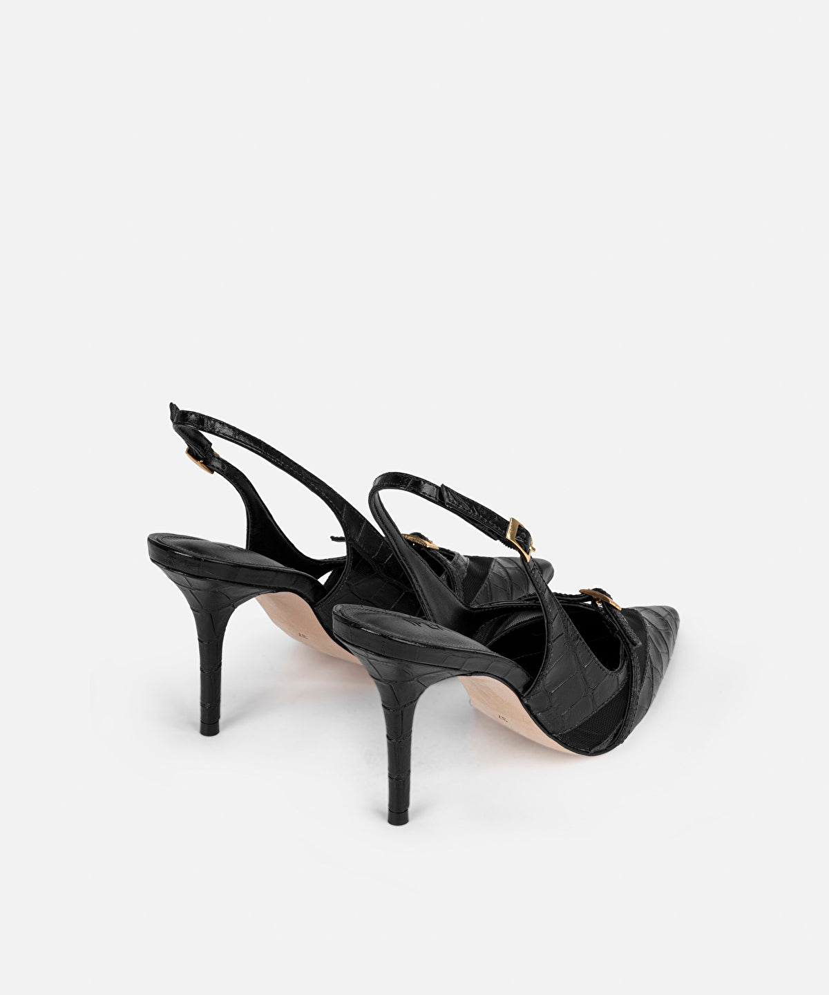 Pointed-Toe Slingback Heels