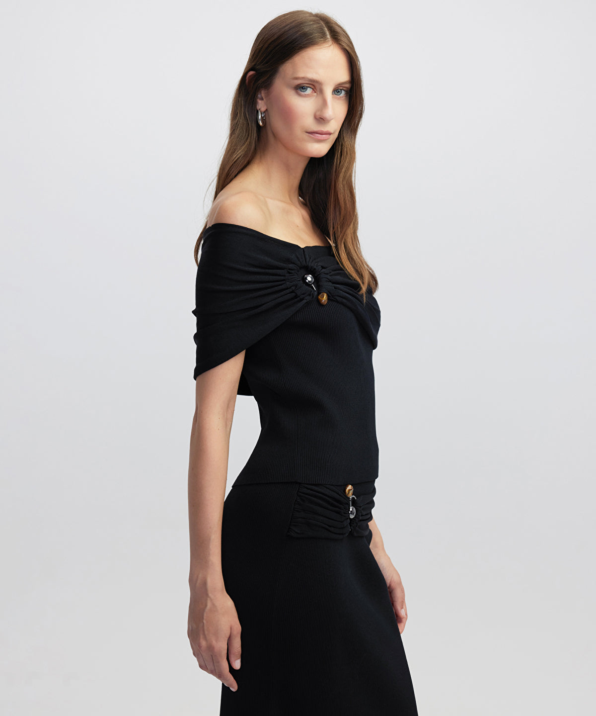 Zoomed Off-the-Shoulder Knit Top
