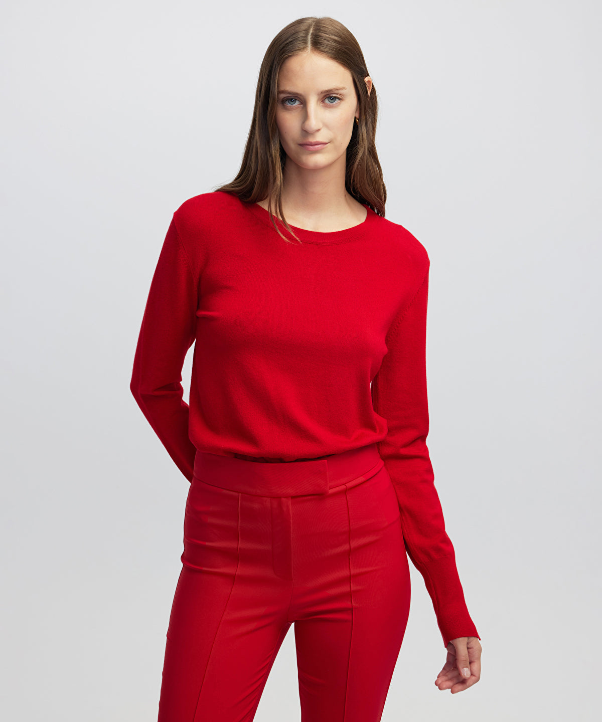 Contrast Button Knit Sweater