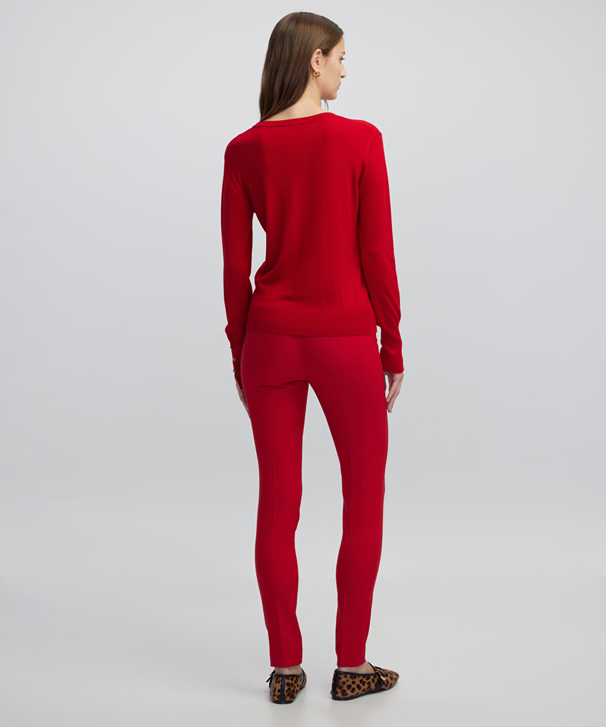 Contrast Button Knit Sweater